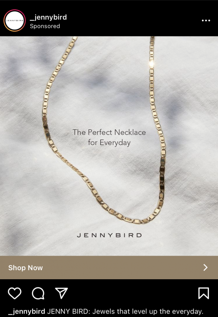 jenny bird instagram ad example k6