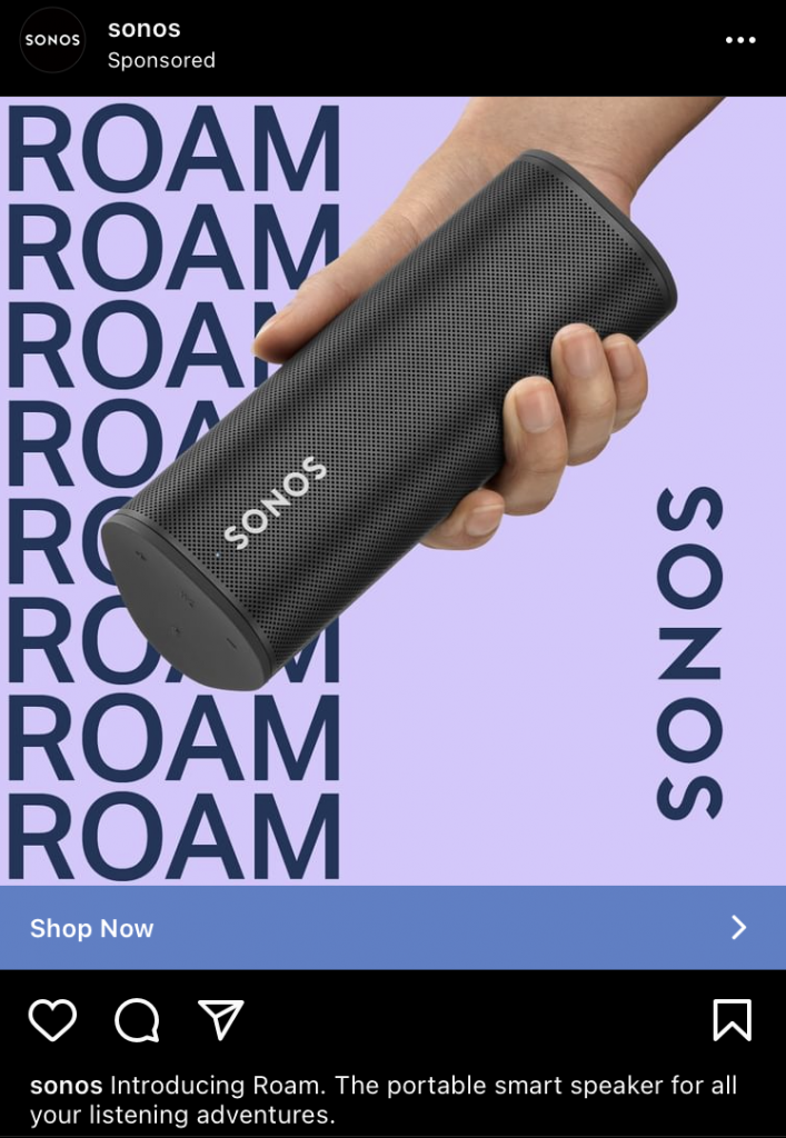 sonos instagram ad example k6