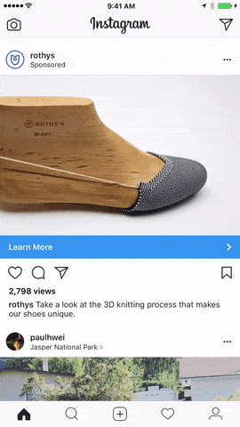 Instagram ad example Rothys